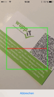 Bild zu Barcode scannen (nur f�r APPs)